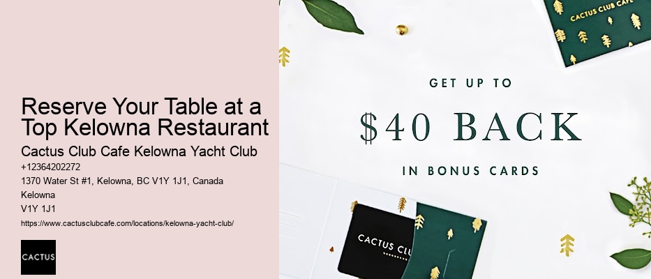 Explore dining in Kelowna
