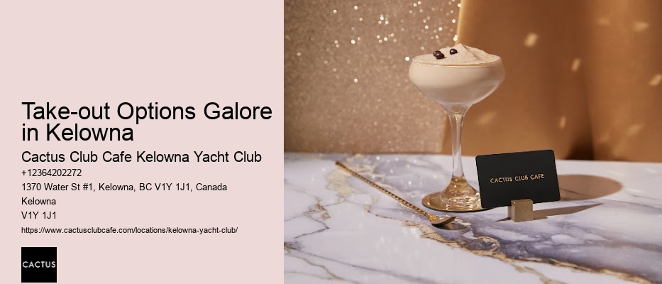 Exquisite dining experiences Kelowna