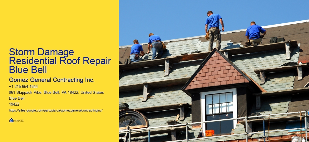 Storm Damage Residential Roof Repair Blue Bell